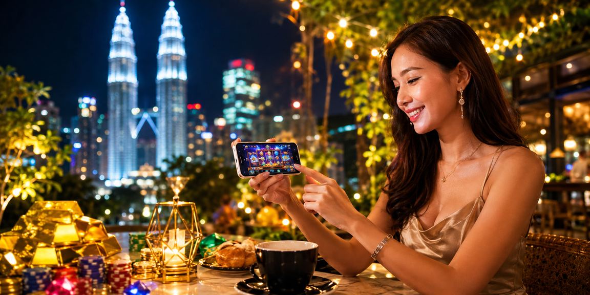 Pengguna Kuala Lumpur mengakses kasino dalam talian melalui telefon mudah alih